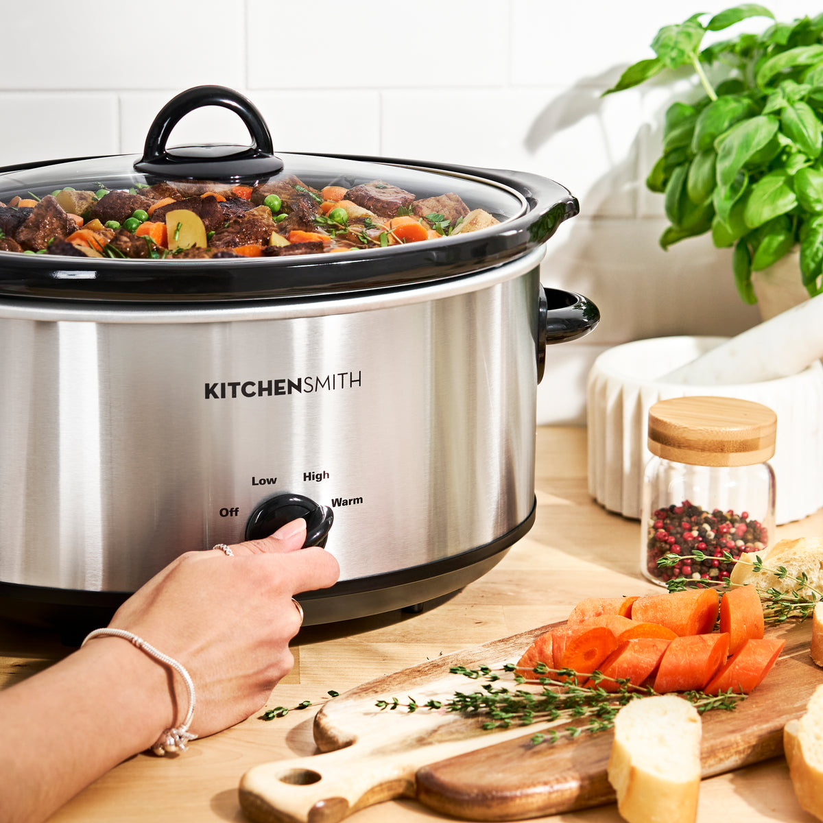 Bella Kitchensmith Slow Cooker Rice Ceramic Electric Crock Pot - household  items - by owner - housewares sale 