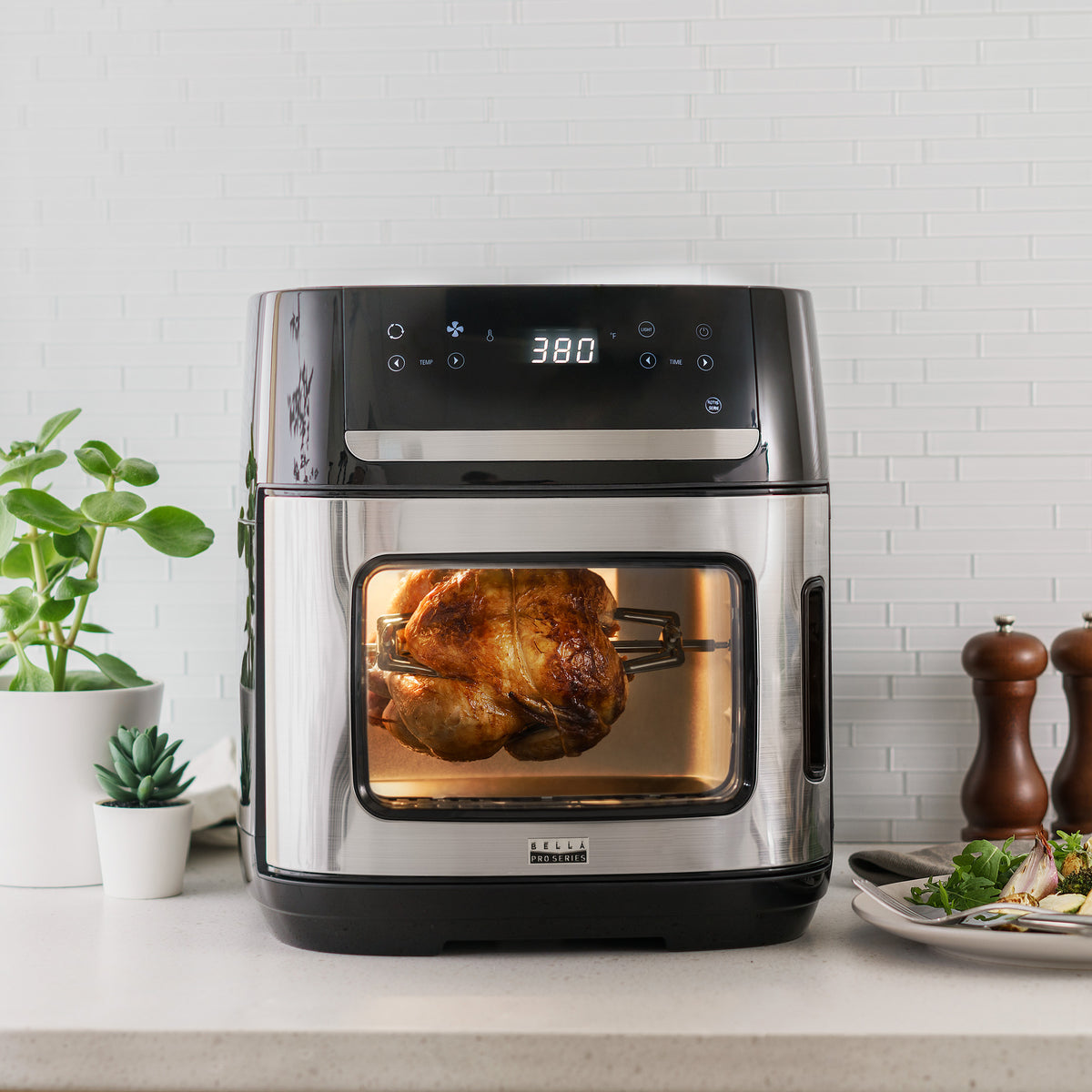 Bella Pro Series - 6-qt. Digital Air Fryer with Stainless Finish - SS (bb)