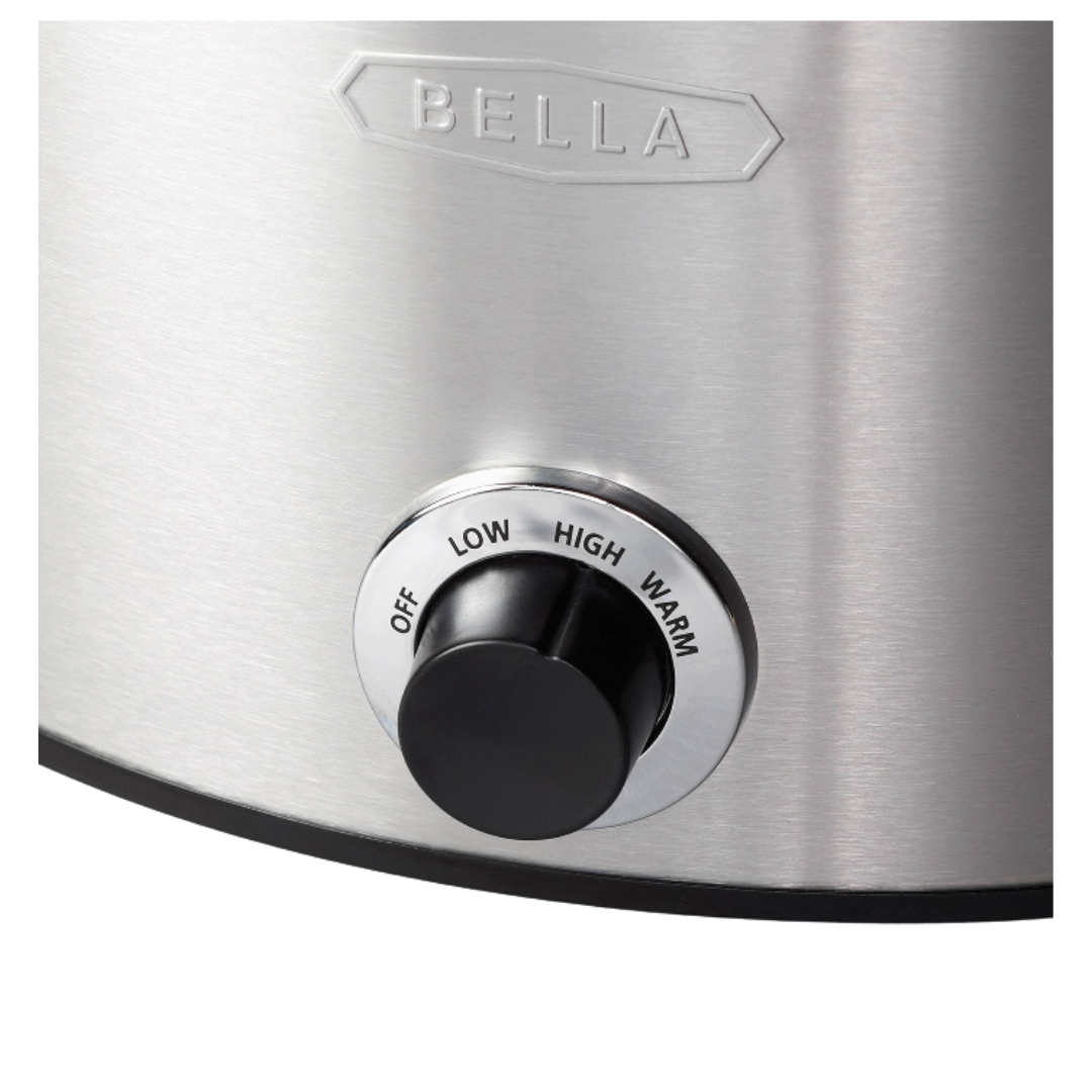 Bella 13973 5 Quarts Programmable Slow Cooker, Stainless Steel