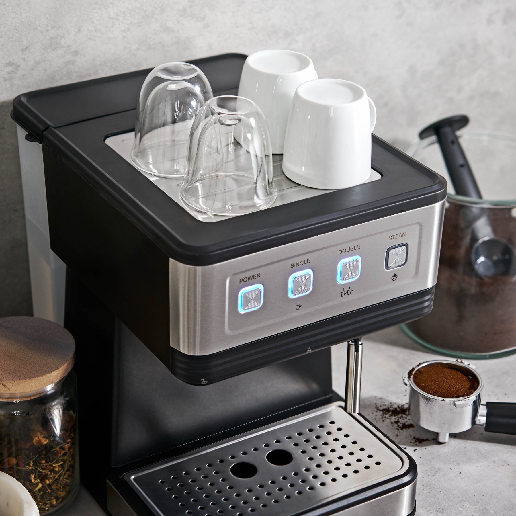 Bella Pro Series 90140 Espresso Machine with 20 Bars of Pressure and Nesp