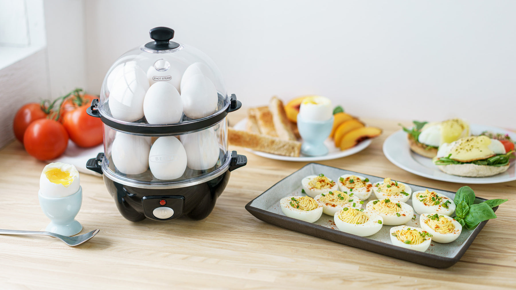 12 Egg Double Tier Cooker – Bella Housewares