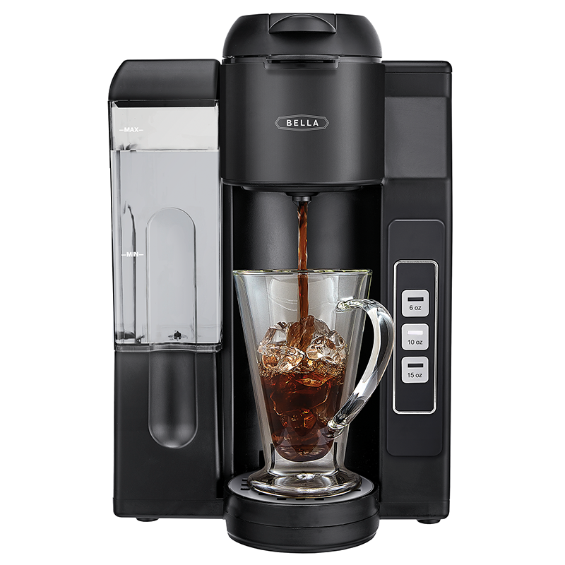 Single Serve Coffee Maker, One Cup Coffee Maker Compatible with K-Cup Pods  & Ground Coffee, Single Cup Coffee Machine with 6 to 14oz Reservoir, Auto