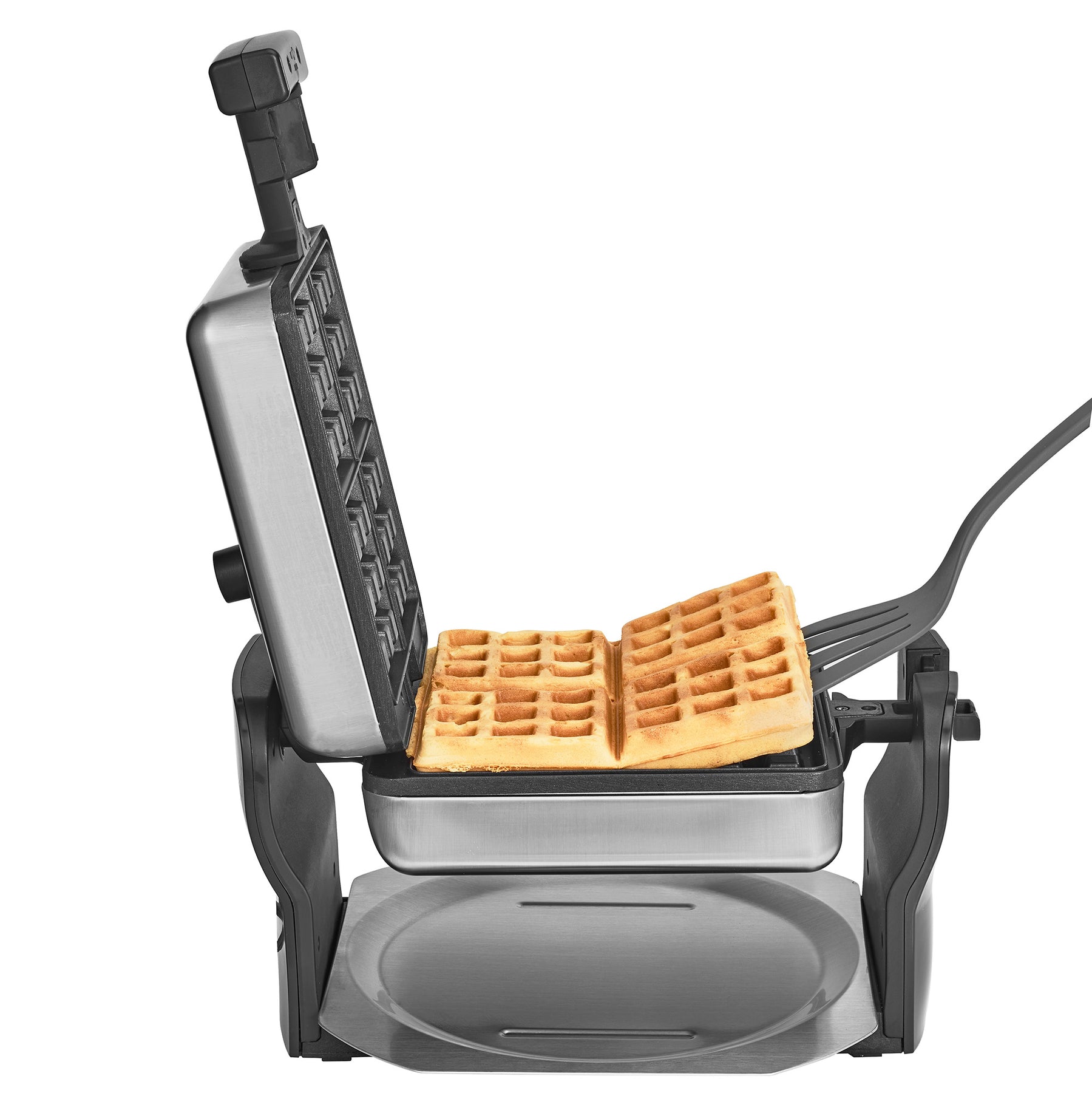 BELLA Classic Rotating Non-Stick Belgian Waffle Maker, Black & Electric  Griddle w Warming Tray, Make 8 Pancakes or Eggs At Once, Fry Flip & Serve