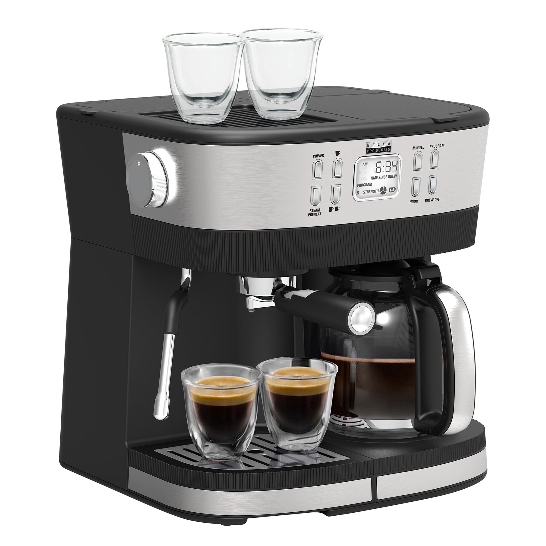 Bella Pro Series CM6890 Espresso Machine with 20 Bars of Pressure Matte White