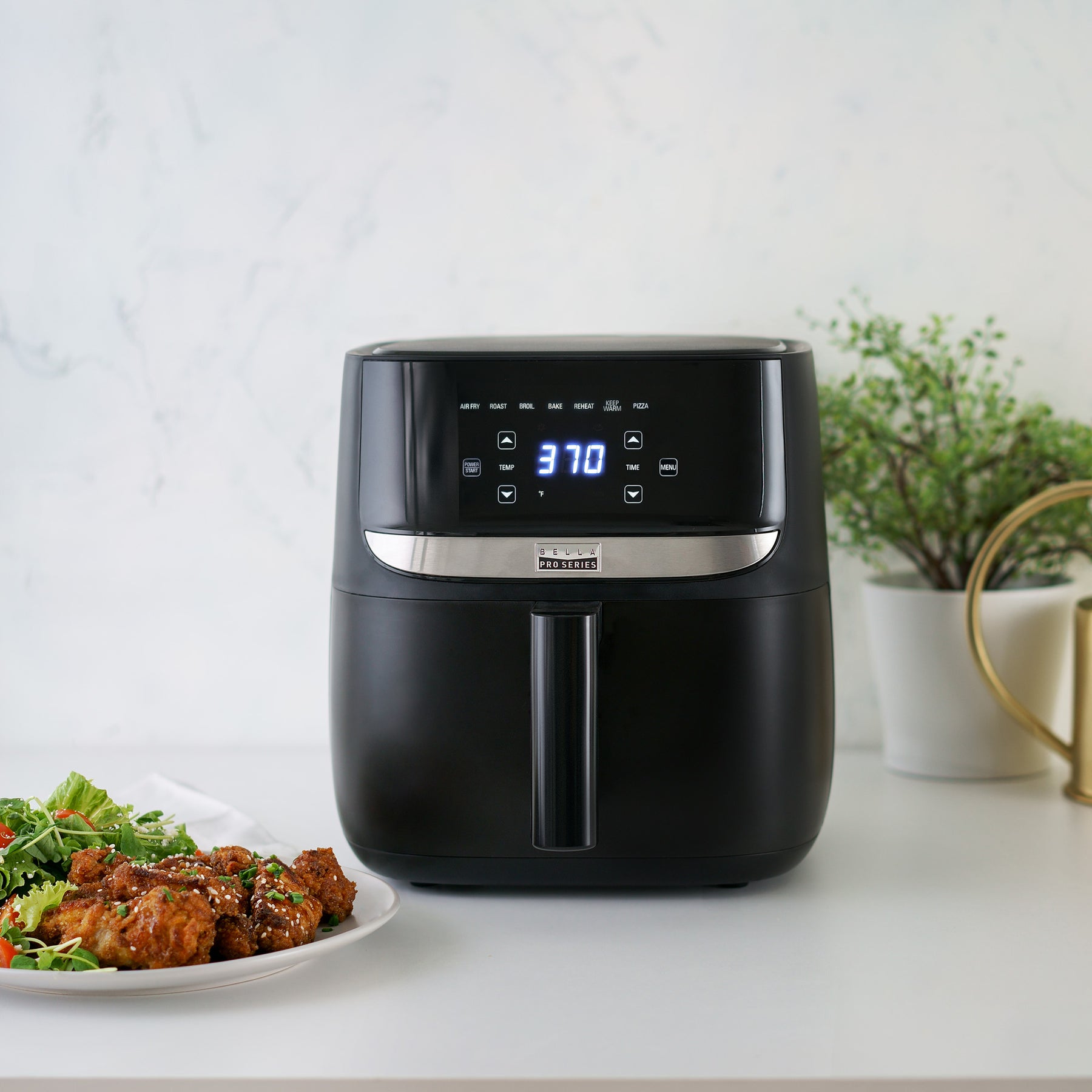 Bella Pro Series 6 qt. Touchscreen Air Fryer in Stainless Steel
